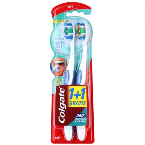 Colgate 360° Whole Mouth Clean szczoteczki do zębów soft 2 szt. 2 szt.