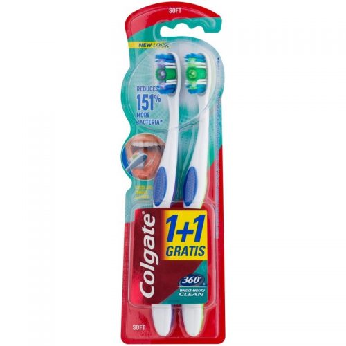 Colgate 360° Whole Mouth Clean szczoteczki do zębów soft 2 szt. 2 szt.