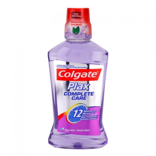 Colgate Plax Complete Care płyn do płukania jamy ustnej kompletna ochrona zębów smak Clean Mint (Alcohol Free, 12 Hour Protection) 500 ml