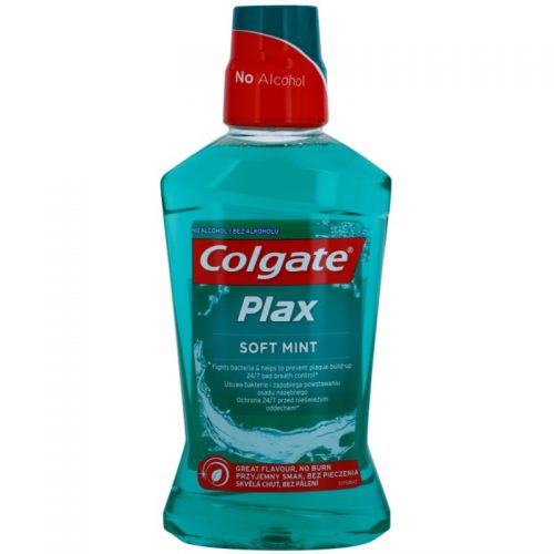 Colgate Plax Soft Mint płyn do płukania jamy ustnej przeciw płytce nazębnej 500 ml