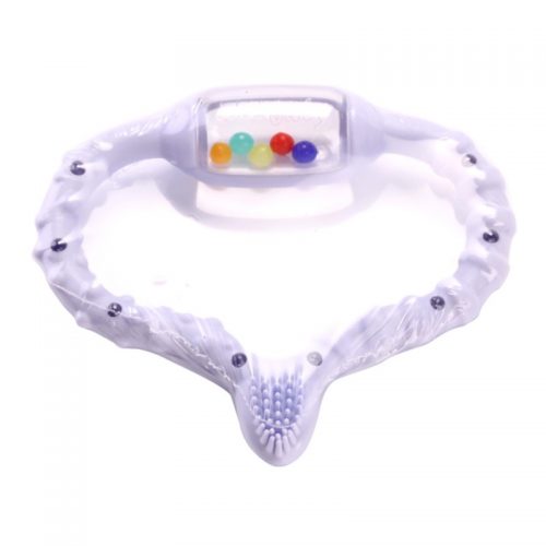 Curaprox Curababy gryzak ze szczoteczką do masażu i grzechotką