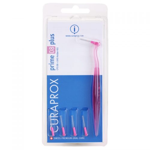 Curaprox Prime Plus zapasowe szczoteczki międzyzębowe 5 szt. + uchwyt CPS 08 0,8 – 3,2 mm 5 szt.