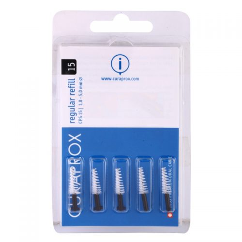 Curaprox Regular Refill CPS zapasowe stożkowate szczoteczki międzyzębowe w zestawie 5 szt. CPS 15 1,8 – 5,0 mm 5 szt.