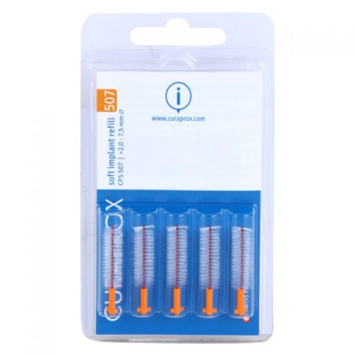 Curaprox Soft Implantat CPS zapasowe szczoteczki międzyzębowe do implantów 5 szt. CPS 507 2 – 7,5 mm 5 szt.