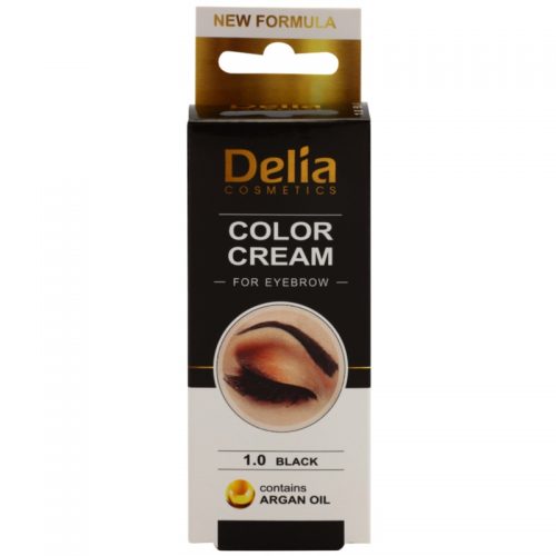 Delia Cosmetics Argan Oil farbka do brwi odcień 1.0 Black 15 ml