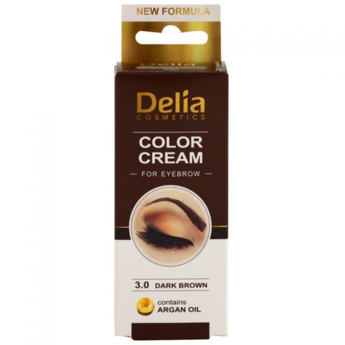 Delia Cosmetics Argan Oil farbka do brwi odcień 3.0 Dark Brown 15 ml
