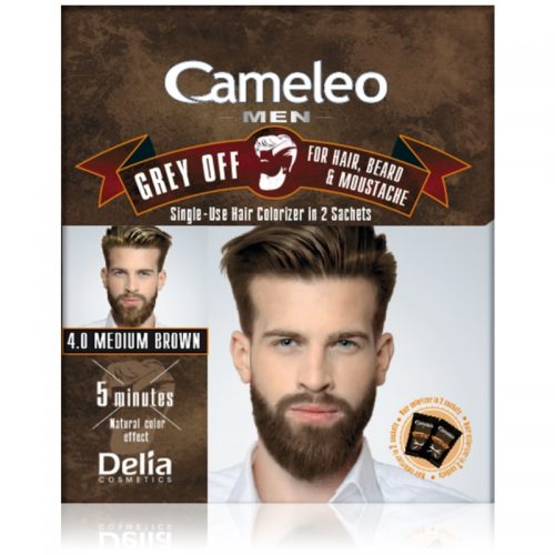 Delia Cosmetics Cameleo Men reduktor siwizny dla mężczyzn odcień 4.0 Medium Brown 2 x 15 ml