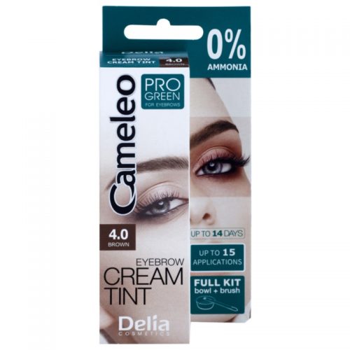 Delia Cosmetics Cameleo Pro Green farbka do brwi bez amoniaku odcień 4.0 Brown 15 ml