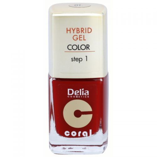 Delia Cosmetics Coral Nail Enamel Hybrid Gel żelowy lakier do paznokci odcień 01 11 ml
