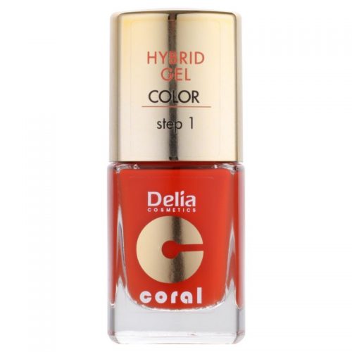 Delia Cosmetics Coral Nail Enamel Hybrid Gel żelowy lakier do paznokci odcień 02 11 ml