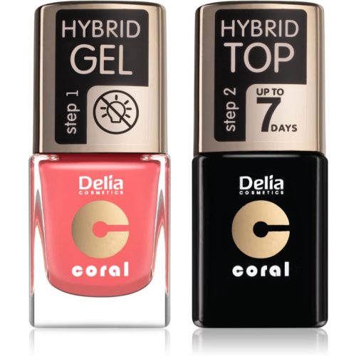 Delia Cosmetics Coral Nail Enamel Hybrid Gel wygodne opakowanie do paznokci dla kobiet odstín 16