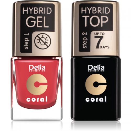 Delia Cosmetics Coral Nail Enamel Hybrid Gel wygodne opakowanie do paznokci dla kobiet odstín 18
