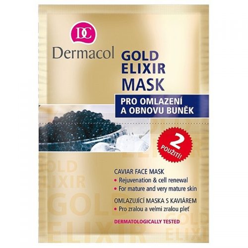 Dermacol Gold Elixir maseczka do twarzy z kawiorem 2×8 g