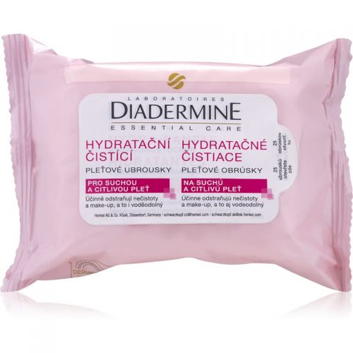 Diadermine Essentials oczyszczające chusteczki do twarzy do cery wrażliwej i suchej 25 szt.