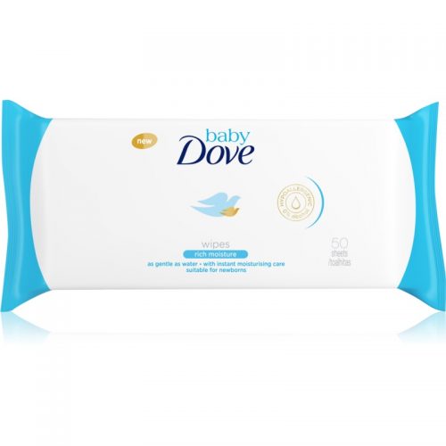 Dove Baby Rich Moisture nawilżane chusteczki oczyszczające bez alkoholu 50 szt.