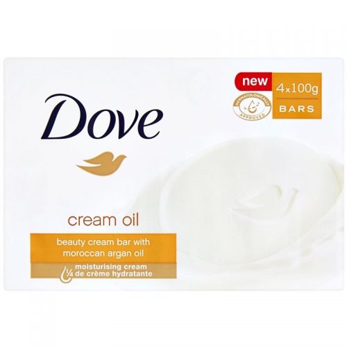 Dove Cream Oil mydło w kostce z olejkiem arganowym 4×100 g
