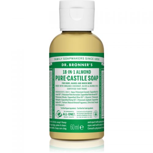 Dr. Bronner’s Almond uniwersalne mydło w płynie 60 ml