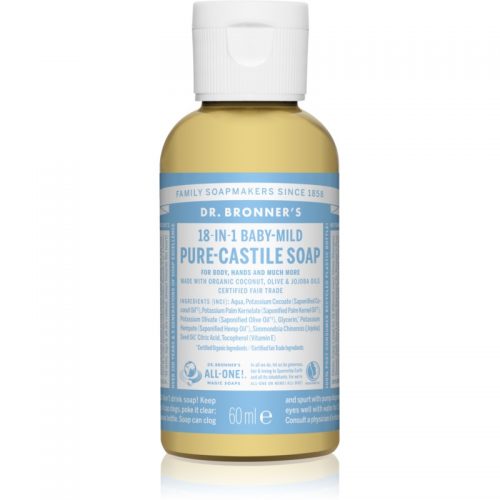 Dr. Bronner’s Baby-Mild uniwersalne mydło w płynie nieperfumowane 60 ml
