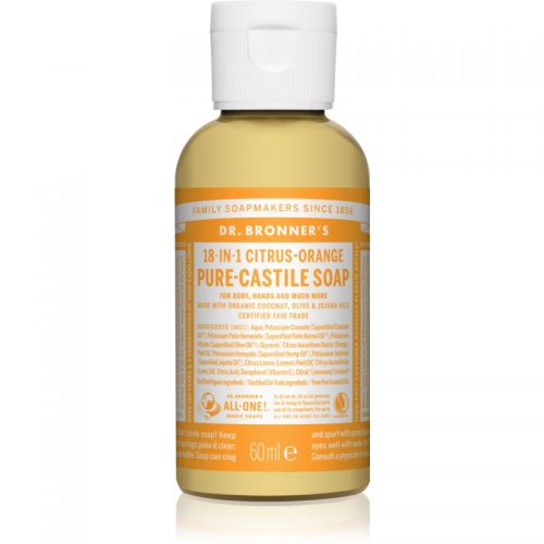 Dr. Bronner’s Citrus & Orange uniwersalne mydło w płynie 60 ml