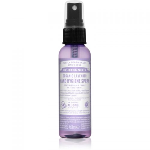Dr. Bronner’s Lavender spray oczyszczający bez spłukiwania do rąk 60 ml