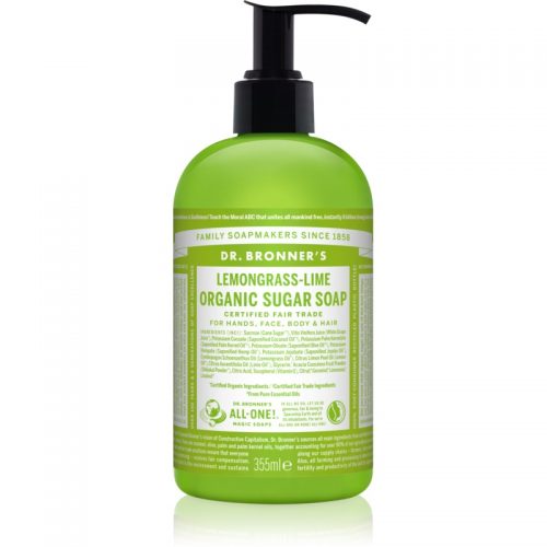 Dr. Bronner’s Lemongrass & Lime mydło w płynie do ciała i włosów 355 ml