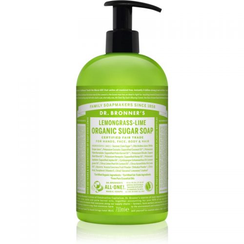 Dr. Bronner’s Lemongrass & Lime mydło w płynie do ciała i włosów 710 ml