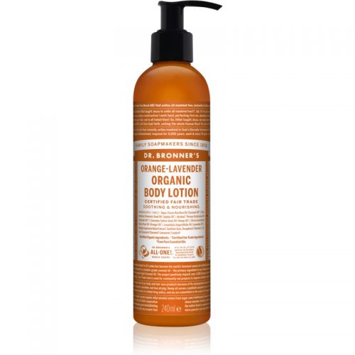 Dr. Bronner’s Orange & Levender odżywcze mleczko nawilżające do ciała 240 ml