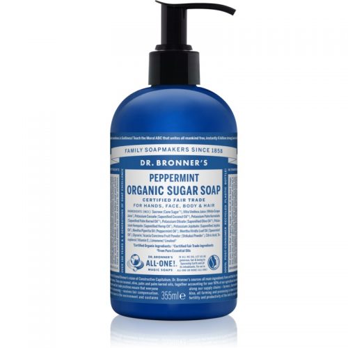 Dr. Bronner’s Peppermint mydło w płynie do ciała i włosów 355 ml