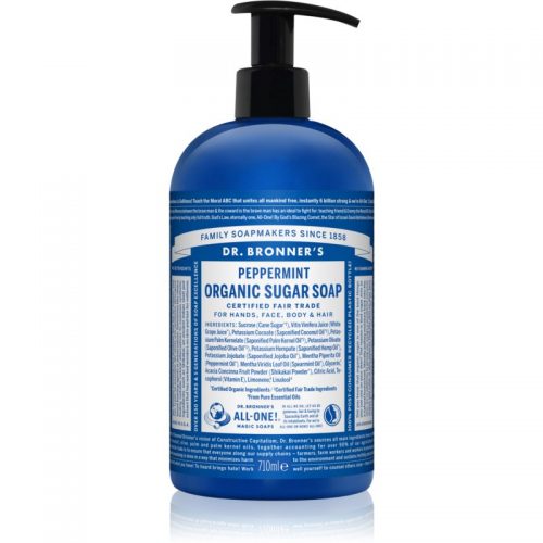 Dr. Bronner’s Peppermint mydło w płynie do ciała i włosów 710 ml