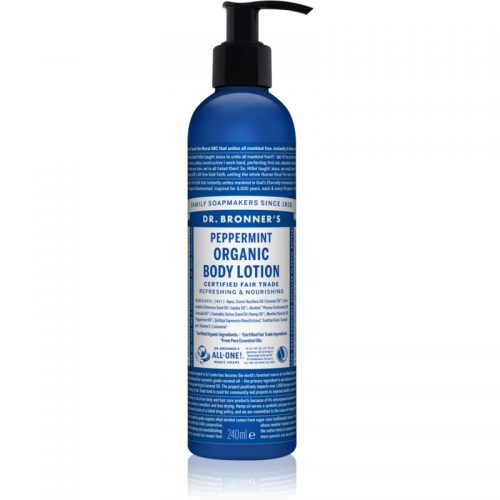 Dr. Bronner’s Peppermint odświeżający balsam do ciała o dzłałaniu nawilżającym 240 ml