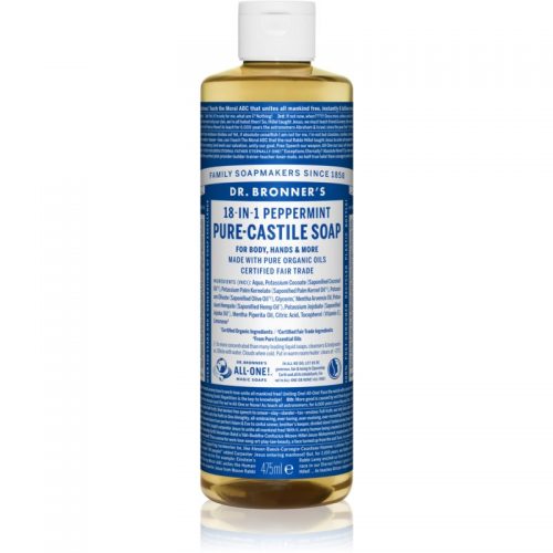 Dr. Bronner’s Peppermint uniwersalne mydło w płynie 475 ml