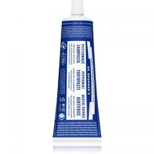 Dr. Bronner’s Peppermint wybielająca pasta do zębów bez fluoru 140 g