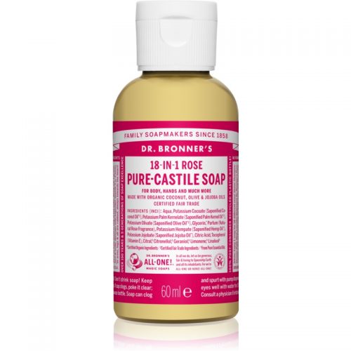 Dr. Bronner’s Rose uniwersalne mydło w płynie 60 ml