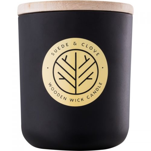 DW Home Black Suede & Clove świeczka zapachowa 320,35 g z drewnianym knotem