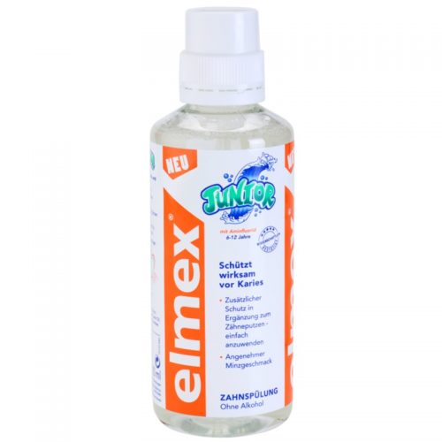 Elmex Junior 6-12 Years płyn do płukania jamy ustnej dla dzieci 400 ml