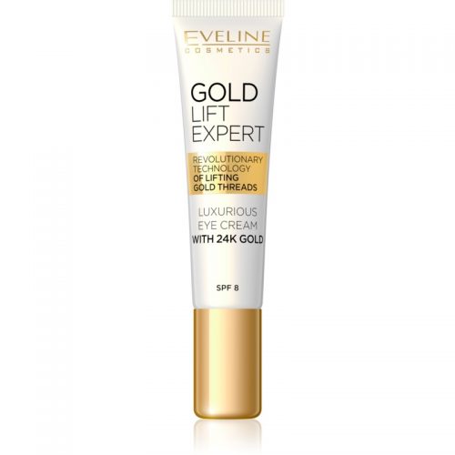 Eveline Cosmetics Gold Lift Expert luksusowy krem do oczu i powiek z 24-karatowym złotem (SPF 8) 15 ml
