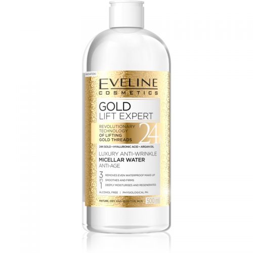 Eveline Cosmetics Gold Lift Expert oczyszczający płyn micelarny do skóry dojrzałej 500 ml