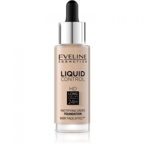 Eveline Cosmetics Liquid Control podkład w płynie z pipetą odcień 01 Light Beige 32 ml