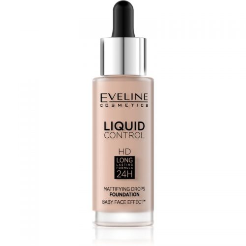 Eveline Cosmetics Liquid Control podkład w płynie z pipetą odcień 02 Rose Beige 32 ml