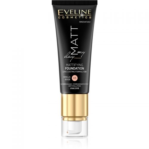 Eveline Cosmetics Matt My Day podkład o przedłużonej trwałości odcień 03 Vanilla Beige 40 ml