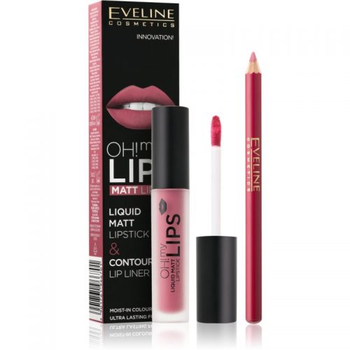 Eveline Cosmetics OH! my LIPS zestaw matujący do ust dla kobiet 04 Sweet Lips 4,5 ml