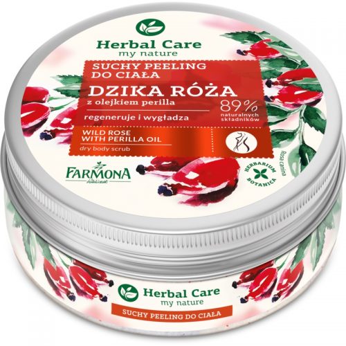 Farmona Herbal Care Wild Rose Wygładzający peeling do ciała o działaniu regenerującym 220 g