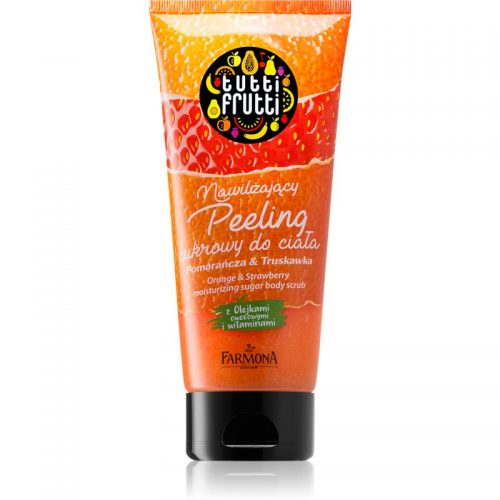 Farmona Tutti Frutti Orange & Strawberry peeling cukrowy nawilżający z witaminami 210 g