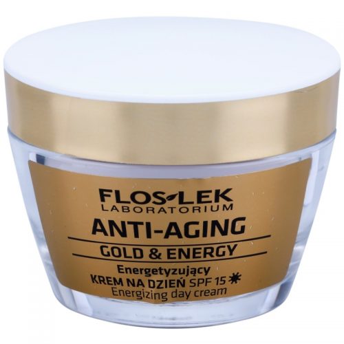 FlosLek Laboratorium Anti-Aging Gold & Energy energizujący krem na dzień SPF 15 50 ml