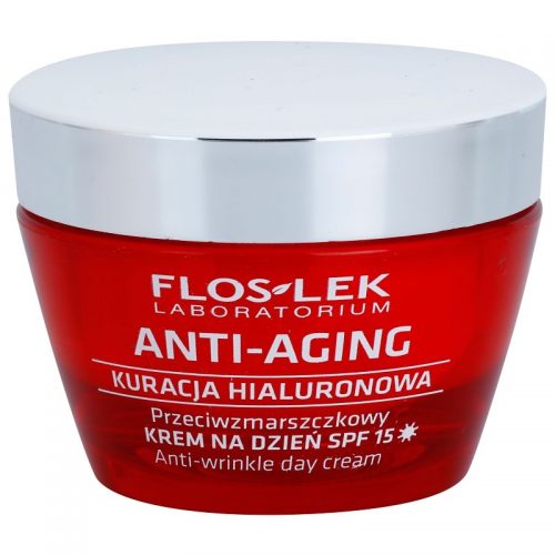 FlosLek Laboratorium Anti-Aging Hyaluronic Therapy krem nawilżający na dzień przeciw starzeniu skóry SPF 15 50 ml
