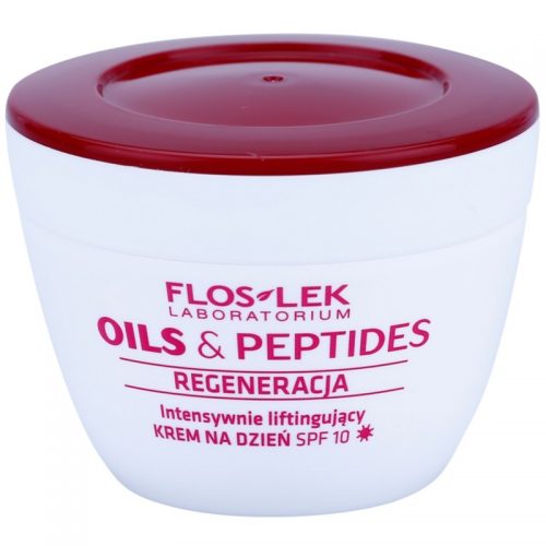 FlosLek Laboratorium Oils & Peptides Regeneration 60+ krem intensywnie liftingujący SPF 10 50 ml