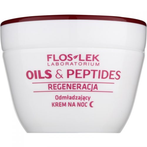 FlosLek Laboratorium Oils & Peptides Regeneration 60+ regenerujący krem na noc o działaniu odmładzającym 50 ml