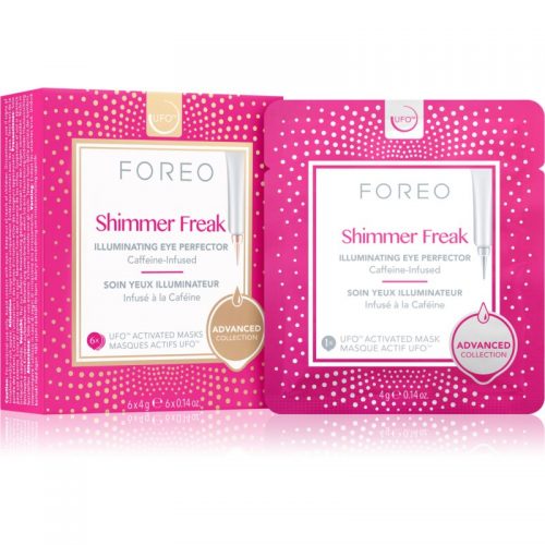 FOREO UFO™ Shimmer Freak maseczka rozjaśniająca przeciw obrzękom i cieniom 6 x 4 g
