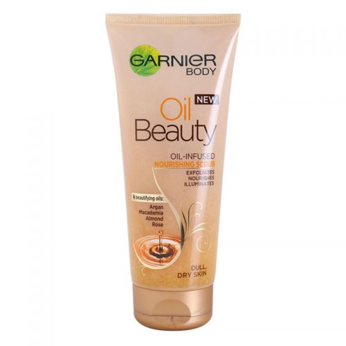 Garnier Oil Beauty odżywczy peeling do ciała z olejkami do skóry suchej 200 ml