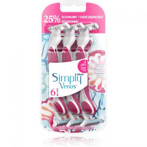 Gillette Venus Simply 3 Plus jednorazowe maszynki do golenia 6 szt. 6 szt.